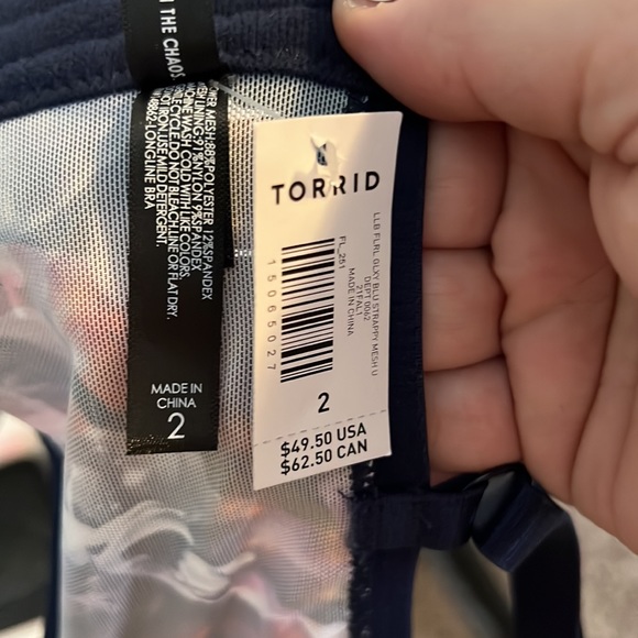 Torrid Colorful Mesh Underwire Strappy Bra Size 2 NWT - Picture 5 of 6